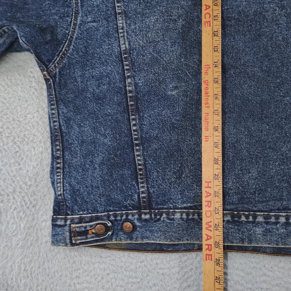 Vintage Levi's Denim Trucker Jacket Mens Large Stonewash Made in USA 90s 71548 - Picture 14 of 16